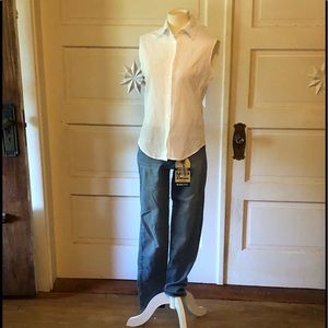 White Burberry cotton summer shirt
